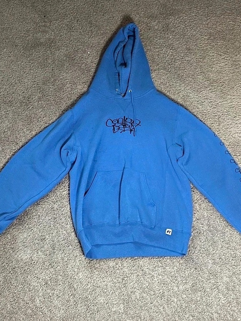 Russell Athletic Blue Hoodie Size Medium